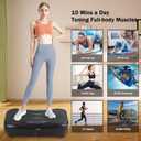 Whole Body Vibration Plate Exercise Machine – Power Vibrating Plate for Lymphatic Drainage Weight Loss, Shake Plate Exercise Platform with Touch Screen & Resistance Bands, Equipment for Women Men