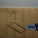 Folding Walking Pad Treadmill with Handle Bar, 3.5HP Compact Portable Foldable Walking Pads Treadmill with Handles, Electric Small Treadmills for Home Office Apartment, LED Display, 400 LBS Capacity (Black 1)