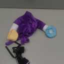 Shyyween Lady Porch Goose Outfit for 17'' Cement Plastic Lawn Goose Statue Clothes Purple Bathrobe Coffee Cup Curlers for Outdoor Garden Yard Patio Decoration