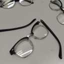 CCVOO 3 Pack Reading Glasses Blue Light Blocking, Retro Semi Rimless Readers for Men Women, Round Eyewear Filter UV400, C2 Matte Black Silver, 1.75 x