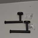 Sotuai Toilet Paper Holder - SUS 304 Stainless Steel Toilet Paper Holder Wall Mount, Toilet Paper Roll Holder for Bathroom, Kitchen, Washroom - Matte Black, Pack of 2