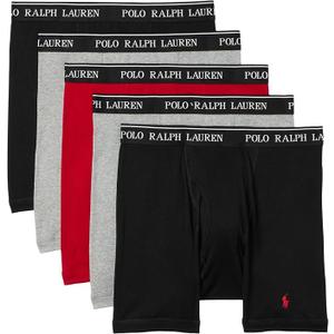 Polo Ralph Lauren Men's Classic Fit Cotton Boxer Briefs 5 Pack, Size: X-Large