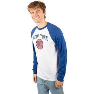 Ultra Game NBA Men's Super Soft Raglan Baseball T-Shirt New York Medium