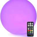 LOFTEK 12-inch LED Light Ball, Rechargeable Waterproof Globe Lamp w/Remote
16 Colors Dimmable Sphere Night Light, Cordless & Color Change, Sensory Lamp for Home, Party, patio Decor