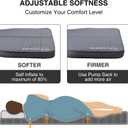 3.7 inch Foam Mattress for Tesla Model Y/Model 3, Camping Air Mattress with Foam, Fast Inflate and Deflate with Pump Sack, Sleeping Pad for Road Trip, Job Shifts, Nap, Camping