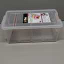 ArtBin Semi Satchel Portable Craft Organizer with 3 Dividers - Clear Plastic Storage Case for Art & Craft Supplies (Pack of 1, Rose Gold)