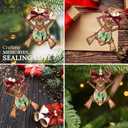 2 x HEXMOZ Deer Christmas Ornament - Hunting Ornaments for Christmas Tree - Deer Hunting Gifts for Men, Grandpa, Dad, Husband - Hunter Gift Ideas - Acrylic Wood Holiday Decoration Ornaments