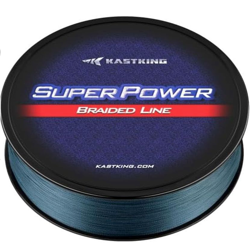 KastKing Superpower Braided Fishing Line, Gray, 15 LB, 150 Yds