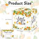 Pajean 50 Little Cutie Orange Diaper Raffle Tickets with Box Baby Shower Party Supplies Summer Tangerine Theme Orange Card Box for Baby Shower Game Invitation Insert and Decor