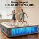 OlarHike King Size Air Mattress with Built-in Pump, 18" Extra-Wide Raised Inflatable Air Bed for Home and Guests, Heavy-Duty Support for 2-4 Sleepers Up to 750 lbs