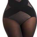 MOVWIN Tummy Control Shapewear for Women High Waisted Butt Lifting Panties Thigh Slimmer Body Shaper Shorts (XX-Large, Black)