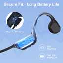 IFECCO Bone Conduction Headphones Bluetooth 6.0 - IP67 Waterproof Bone Conduction Headphones with Mic,Wireless Open Ear Earbuds for Running Gym Walking Cycling (Black)
