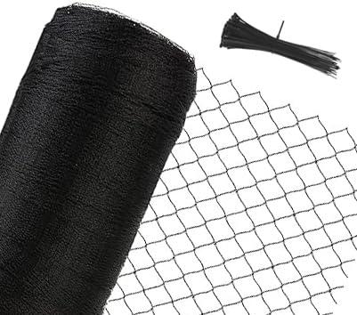 Junflying Bird Netting, 10x10 FT – 1/2" Mesh, Woven Garden Netting Against Birds, Deer, Rabbits, Small Animals, Mesh Net Roof Cover for Bed, Vegetables, Fruit Tree, Blueberry Bush & Strawberry Plant