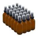 The Bottle Depot - 24 Pack - 2 oz Glass Spray Bottle - Amber Frosted - 20-400 Neck Finish - Boston Round Bottles - UV Rays Protection