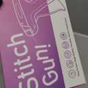 Stitch Gun for Clothes, Stitchy Quick Clothing Fixer, Micro Tagging Gun for Clothing, Mini Sticky Sewing Gun, Stitch Fix Gun, Includes 6 Needles, 1 Scissors, 2000 Black & 2000 White Fasteners (Pink Blue)