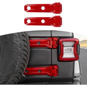 RT-TCZ for Jeep JL Tailgate Hinge Cover Trim Decals Red for Jeep Wrangler JL JLU 2018 up Red Exterior Accessories 2pcs