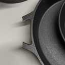 MegaChef Assorted Pre-Seasoned OVEN SAFE, Cast Iron Cookware Set, 5 Piece, Black