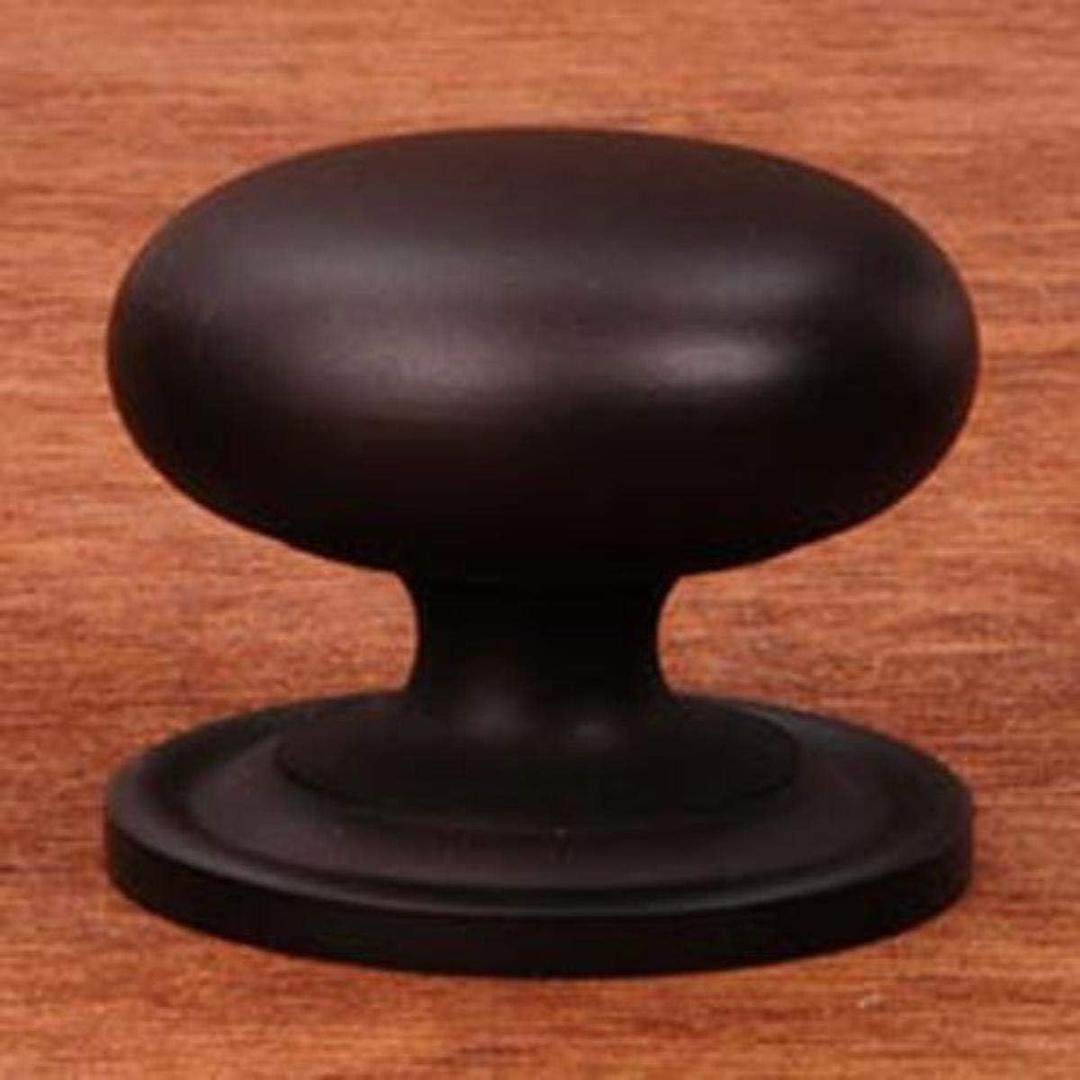 CK 3217 ATRB Rki - Oil Rubbed Bronze Small Solid Plain Knob with Backplate