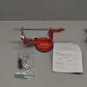 Apple Peeler Corer, Long lasting Chrome Cast Magnesium Alloy Apple Peeler Slicer Corer with Stainless Steel Blades and Powerful Suction Base for Apples and Potato (Red)