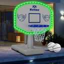 LED Pool Basketball Hoop Poolside, Oversized Water Basketball Hoop with Super Bright Solar Lights, 34"x34"x42.2" Light-Up Swimming Pool Basketball Hoops for Kids Adults, with 2 Balls and Pump.