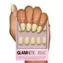 Glamnetic Press On Nails - Pastel Yellow | Short Oval Yellow Fake Nails with Glossy Finish, Salon Quality| 15 Sizes - 30 Nail Kit with Glue