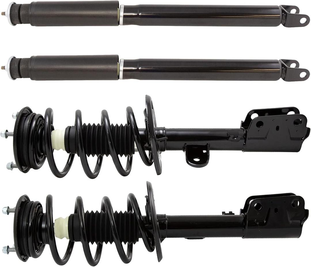 TRQ Front and Rear Complete Strut Assembly & Shock Absorber Kit Complete Strut & Coil Spring Assembly Compatible with 2013-2019 Ford Explorer Police Interceptor Utility