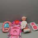 Baby Doll Toys Set with Stroller, Crib, Dining Chair, Realistic Doll Accessories for Kids Pretend Play, Dolls Care Toys Playset for Girls Toddler Ages 3 4 5 6