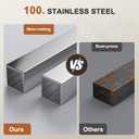 Clothes Rack for Hanging Clothes, Stainless Steels Coat Rack with Wheels, Clothing Rack, Garment Rack, Portable Closet, Portable Closet, Adjustable Length (XXL)