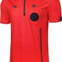 FitsT4 Sports Pro Soccer Referee Jersey Short Sleeve Ref Shirts (Small, Red)