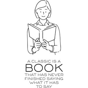 Family A Classic is A Book Happy Quote Wall Decal Decoration Books Quote Book Lovers Bookish Quotes Readers Lasts Years and Easily Removable - Size: 16 in(W) x 40 in(H)