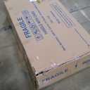 Martin Svensson Rustic Solid Wood TV Stand - Antique White and Honey Tobacco Finish - Hexagonal Shape and Farmhouse Design Entertainment Center with Shelves Included