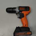 BLACK+DECKER 20V MAX Cordless Drill Kit with Battery, Charger, Includes Double Sided Drill Bit (BCD702C1)