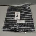 ZESICA Womens Long Sleeve Striped Shirts V Neck Button Up Sweater Casual Loose Basic Tops Trendy Spring Clothes (M)