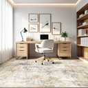 6x9 Area Rugs Living Room: Large Washable Abstract Modern Soft Rug Stain Resistant Indoor Floor Non Slip Accent Carpet for Bedroom Nursery Playroom Dining Room Office Dorm Home Decor- Gray Gold