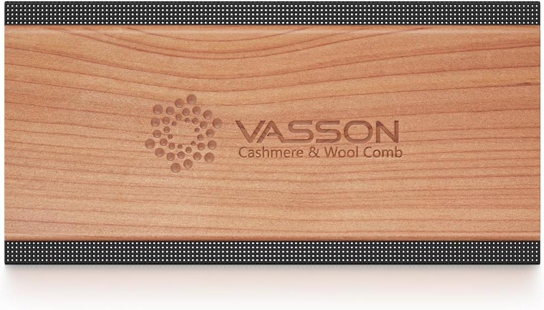 Cashmere Comb for Sweaters, Sweater Comb for Removing Pills and Fuzz, Gentle on Wool & Knitwear, Portable Handheld Clothing Care Tool with Storage Pouch
