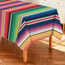 KENDHUAZAI Reusable Waterproof Rectangle Tablecloths are Suitable for Dinner Kitchen Birthdays Outdoor and Parties Mexican Table Cloth,4FT/84 x 60 Inch