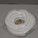 Saillong Patent Pending Dehumidifier Drain Hose, 13FT, 3/4 Inch FHT, with Cuttable Rubber Adapter and Connect Clamp, Flexible Universal Drain Hose for Most Dehumidifier Air Conditioner Brands(White)