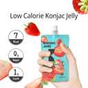 Hethstia Konjac Jelly Strawberry Flavor with Collagen Peptides  10 Pouches Drinkable Strawberry Jello, 7 Kcal, 0 Sugar, Keto, Gluten-Free, Vitamin C Healthy Snacks & Food Gifts