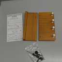 Rebee Vision Modern Farmhouse Key Holder Wall Mount - 8 inch Rustic Key and Mail Holder for Wall with 4 Hooks and Small Floating Shelf - The Perfect Aesthetic Stuff in Your Apartment (Light Brown)