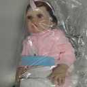 SCOM Realistic Reborn Baby Dolls - 18 Inch Real Life Baby Girl with Hair, Silicone Doll with Anatomically Correct, Newborn Lifelike Weighted Toddler with Full Body Vinyl for Ages 3+ Gift