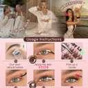 Brown Wispy Eye Lash Clusters Kit Natural Cluster Eyelash Extensions Kit False Eyelash Clusters Fluffy DIY Individual Lash Extensions Kit C Curl