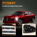 LED Front Fender LED Side Marker Lights Amber Turn Signal Lamp Kit for Dodge Charger Daytona RT SE SRT8 SXT 2006-2010,Smoked Lens Side Bumper Marker Lamps,2pcs (White Light)
