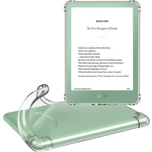MoKo Clear Case for 6" All-New Kindle (11th Generation-2024/2022 Release), Ultra Clear Soft TPU Slim Flexible Transparent Skin Bumper Back Cover Shell for Kindle 11 2024