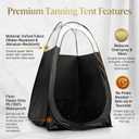 Spray Tan Tent, Portable Pop-Up Tanning Booth, Fan Opening, Black