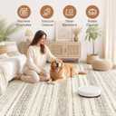 Boho 9x12 Area Rug Living Room Rugs Machine Washable Brown