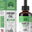 HOOLOO Hemp Oil for Adults 3000MG for Bedtime Support, Unwind, Relief Muscle Joint Discomfort, Allergen Free, 2Fl Oz, Made in USA