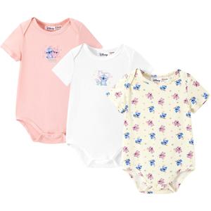 Disney Baby Viscose Made from Bamboo 3-Pack Short Sleeve Bodysuits Nb-Inf