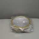 Plastic Acrylic Charger Plates 10PCS, 13" Decoration Diner,Wedding,Party,Event(Gold Bead 10)