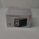 Toastmaster 2-Slice Toaster - Black with Stainless Steel - Kitchen Essential for Sandwich Bread & Breakfast Toast - Toaster with Wide Slots, High Rise Toast Lift & Cool-Touch Exterior