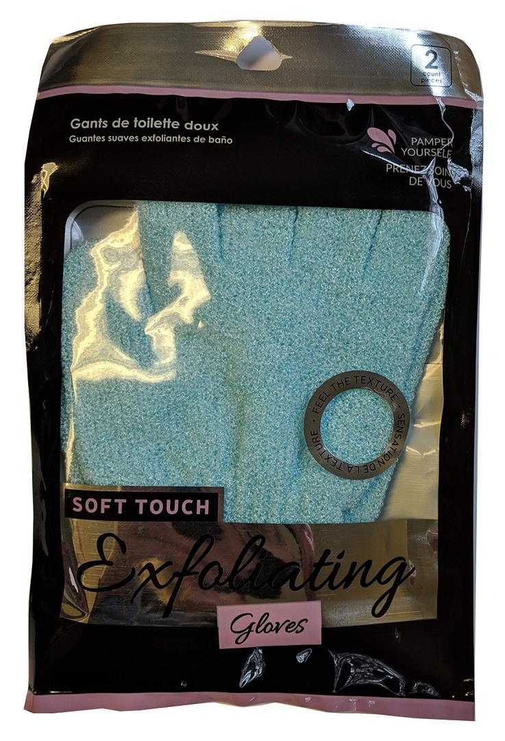 Jacent, Soft Touch Exfoliating Gloves - 1 ct